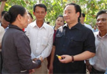 Phó Thủ tướng Hoàng Trung Hải thăm mô hình vườn điều ghép cho năng suất cao