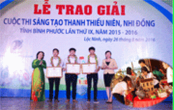 Trao giải sáng tạo thanh thiếu niên, nhi đồng lần thứ 9