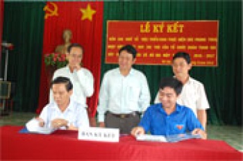 Ký kết phối hợp xây dựng xã điểm nông thôn mới