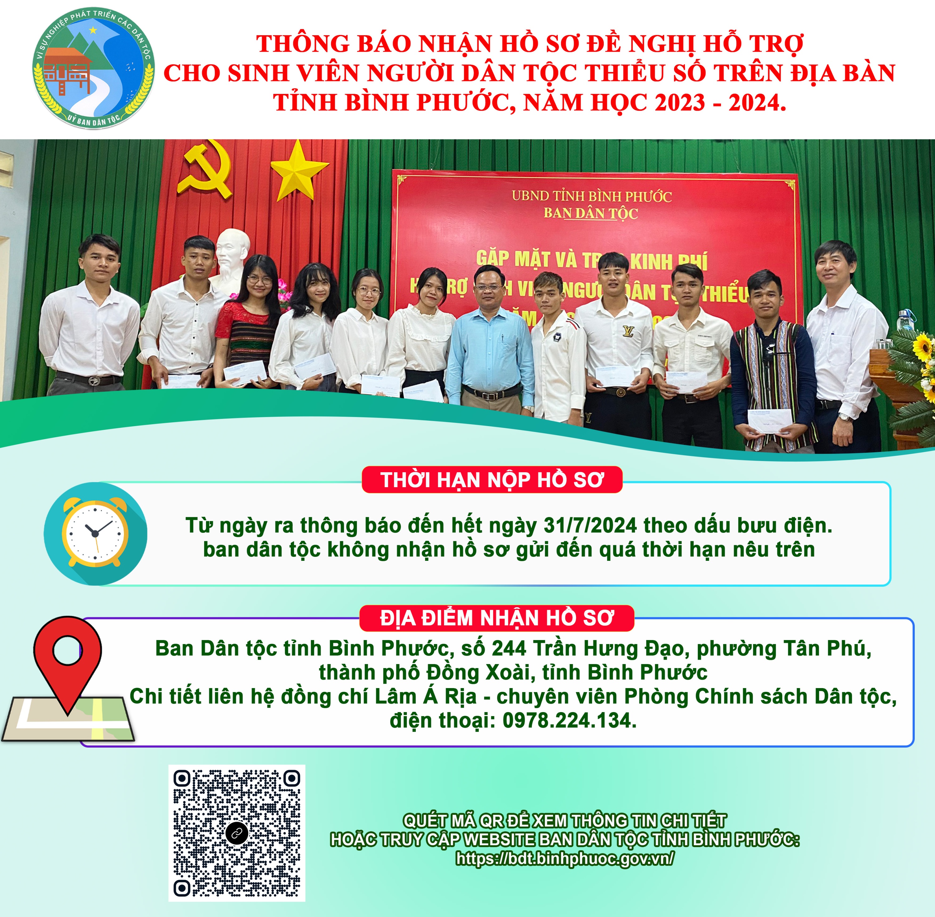 thông báo hỗ trợ sinh viên 2023 2024