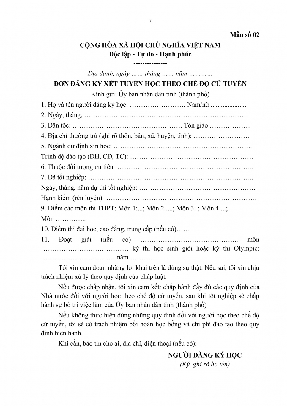 QD cong bo Vụ GDDT cử tuyển 6