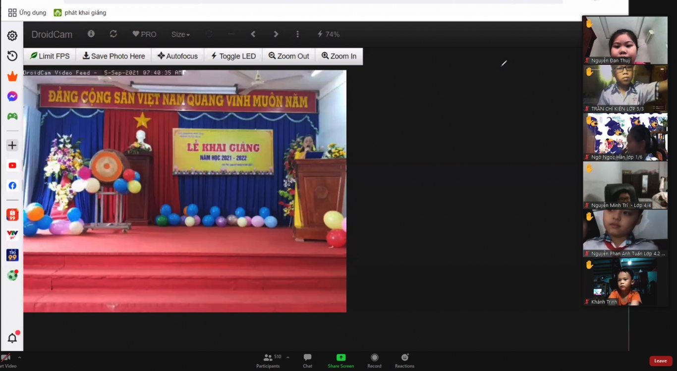 Le khai giang nam hoc moi