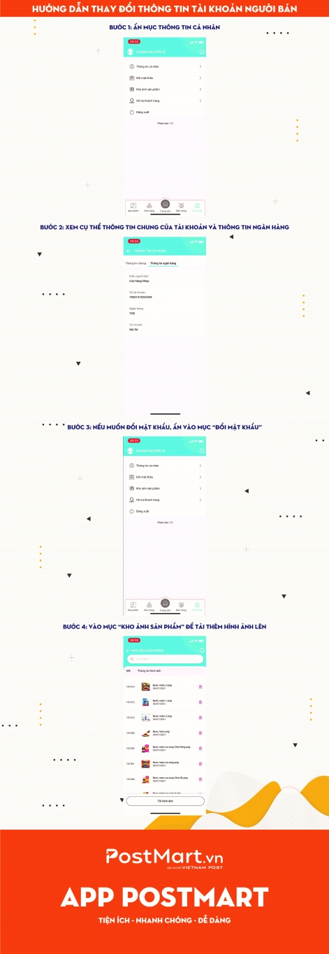 Hướng dẫn App Postmart 23