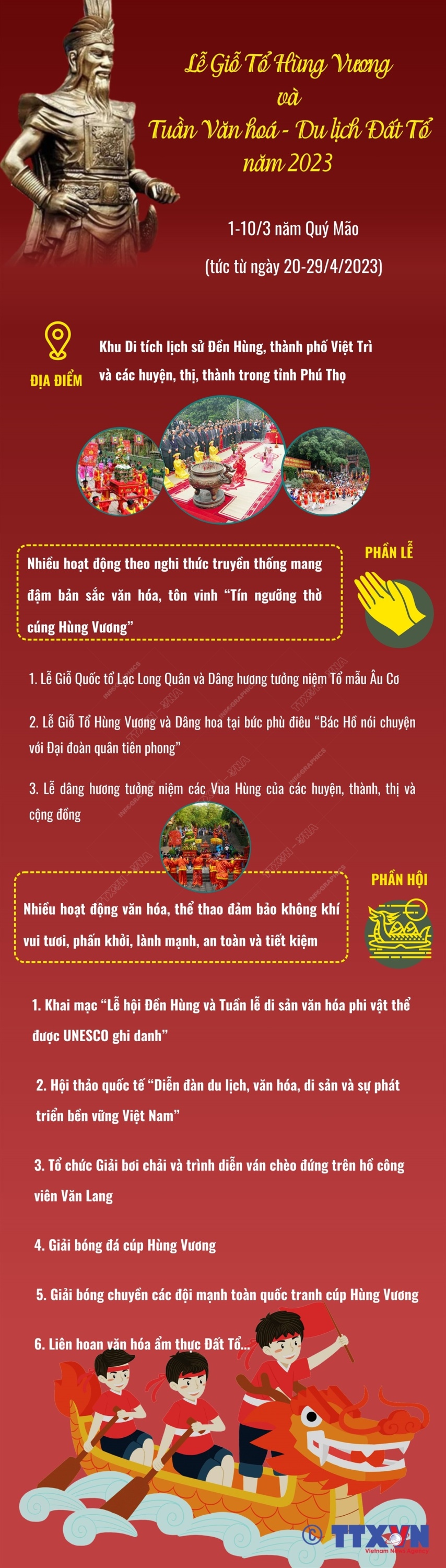 vna potal le gio to hung vuong va tuan van hoa du lich dat to nam 2023