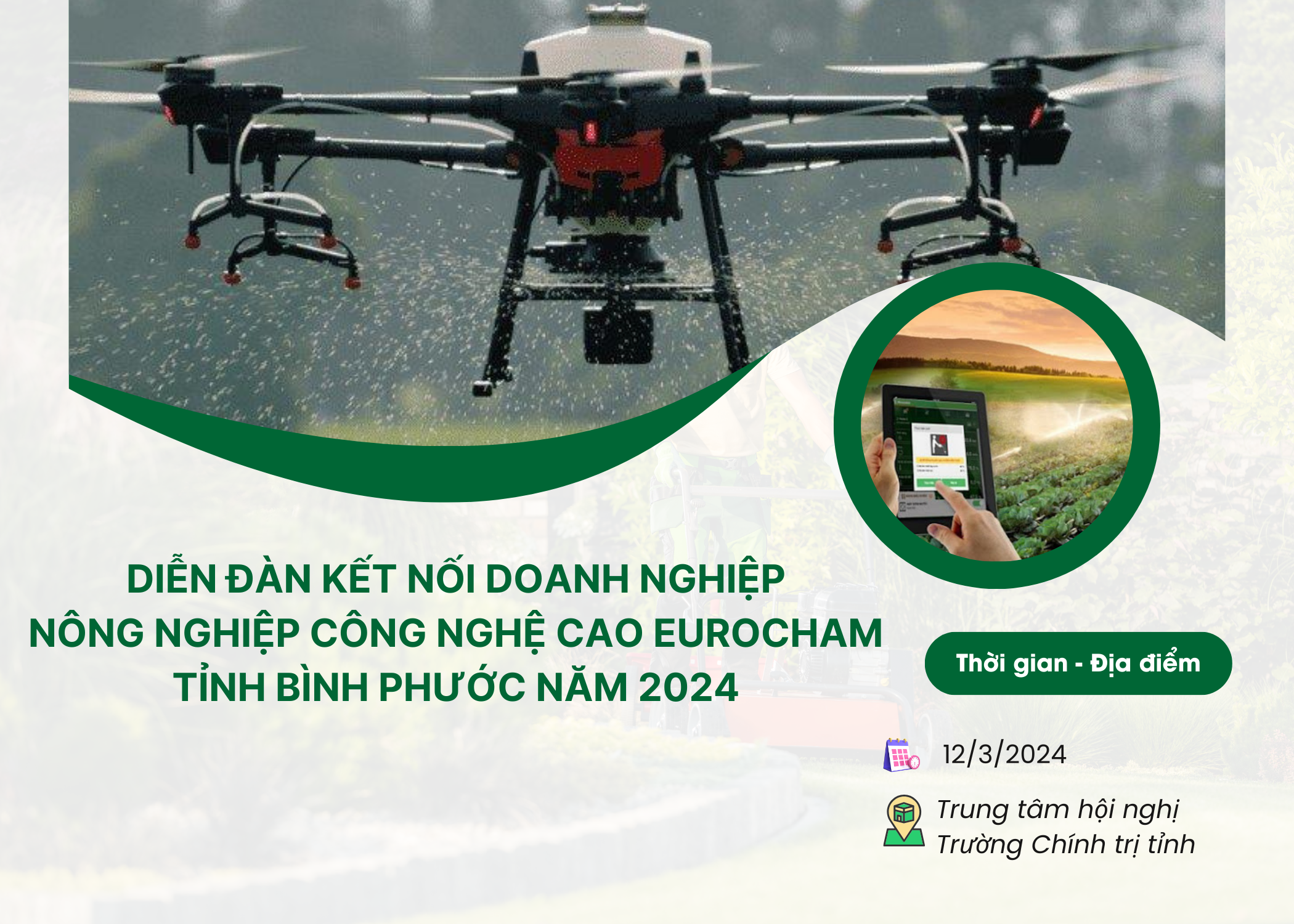 Diễn đàn kết nối doanh nghiệp nông nghiệp công nghệ cao EuroCham tỉnh Bình Phước năm 2024