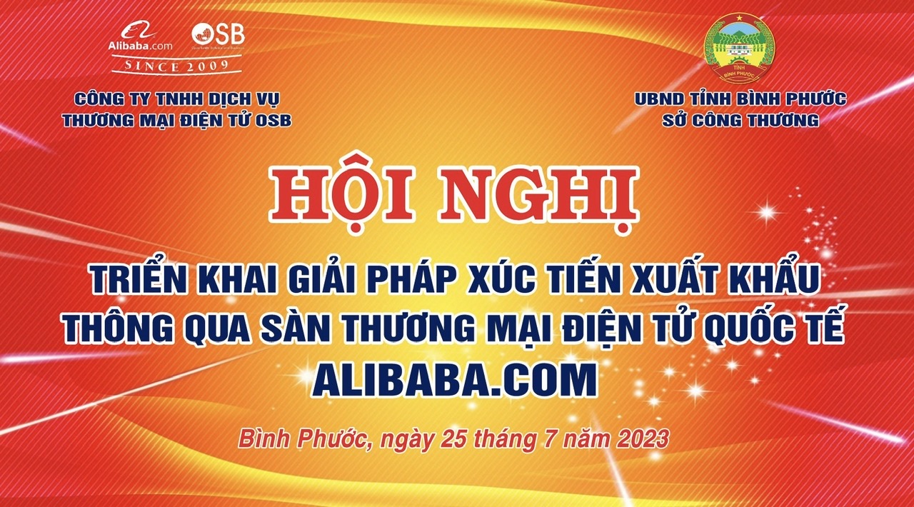 Mời tham dự Hội nghị triển khai giải pháp xúc tiến xuất khẩu thông qua Sàn thương mại điện tử quốc tế Alibaba.com
