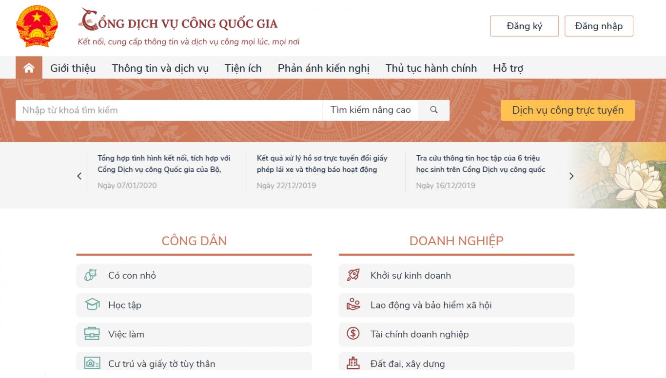 cong dich vu cong quoc gia