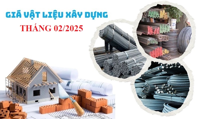 Báo cáo giá thị trường vật liệu xây dựng tháng 02/2025